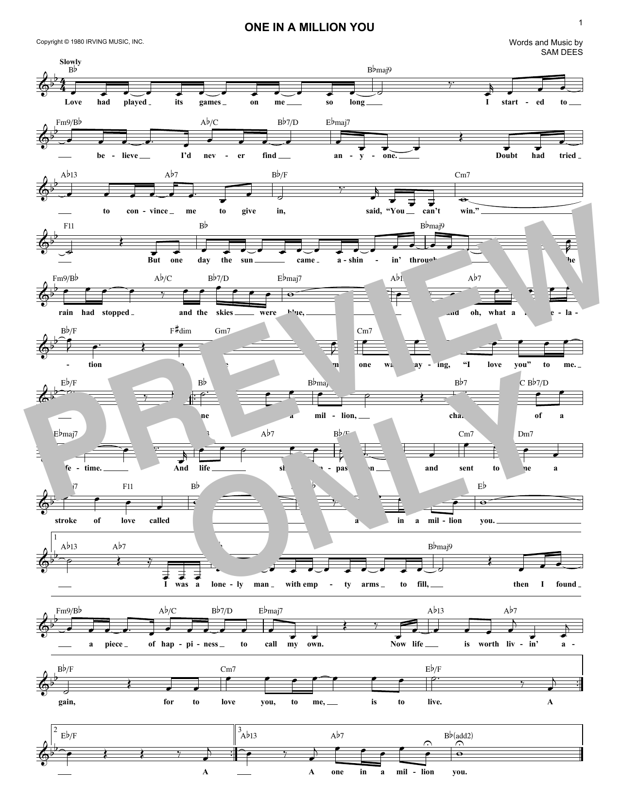 Produktbild zu: One In A Million You