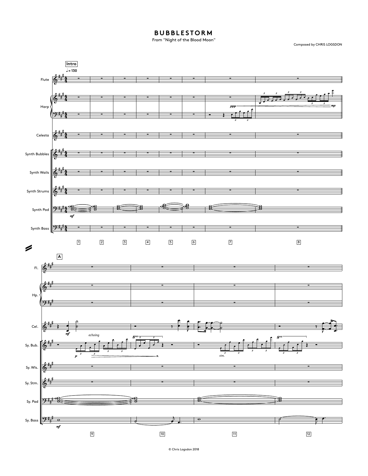 Produktbild zu: Bubblestorm (from Night of the Blood Moon) - Full Score