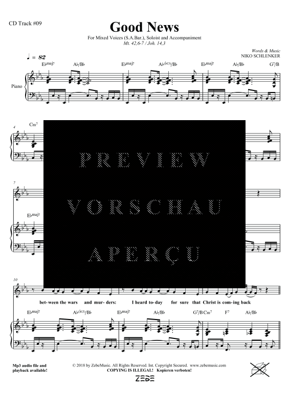 gallery: Good News, , Gemischter Chor SAM/Solo opt.und Klavier