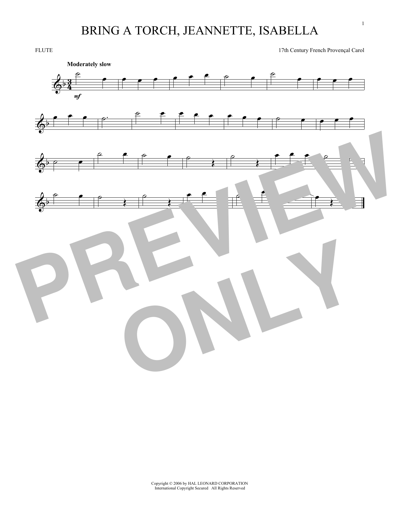 Product gallery: Page 1 of 1 Bring A Torch, Jeannette, Isabella, 17th Century French Carol