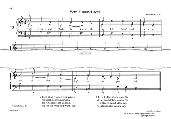 Produktgalerie: Seite 1 von 1 Vom Himmel hoch, Martin Luther, Gesang, Klavier