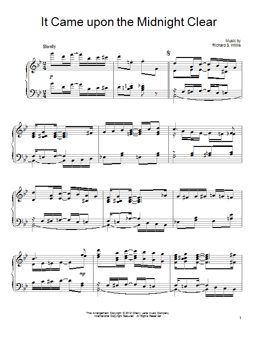 Product gallery: Page 1 of 1 It Came Upon A Midnight Clear [Ragtime version], Richard S. Willis