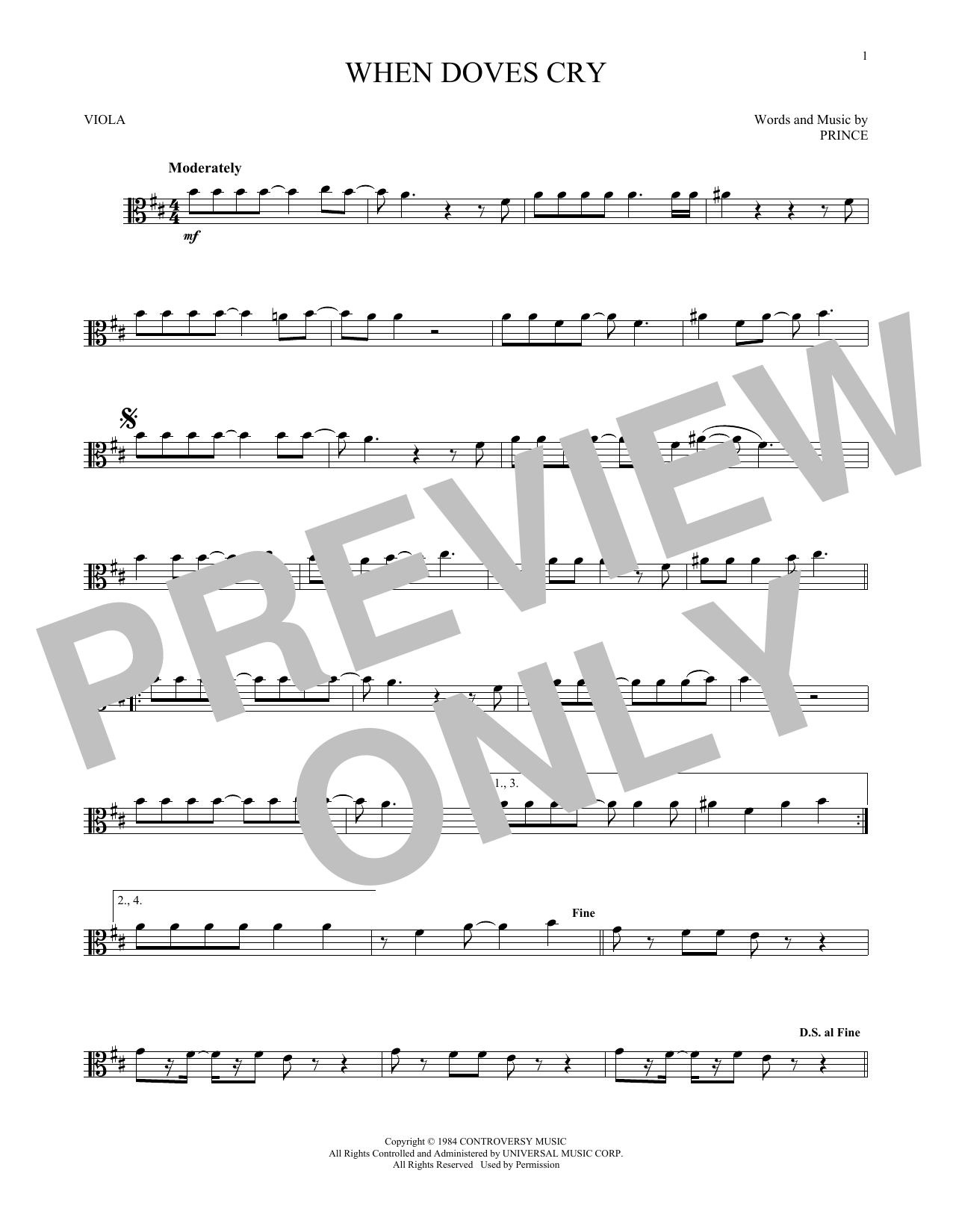 Product gallery: Page 1 of 1 When Doves Cry, Prince