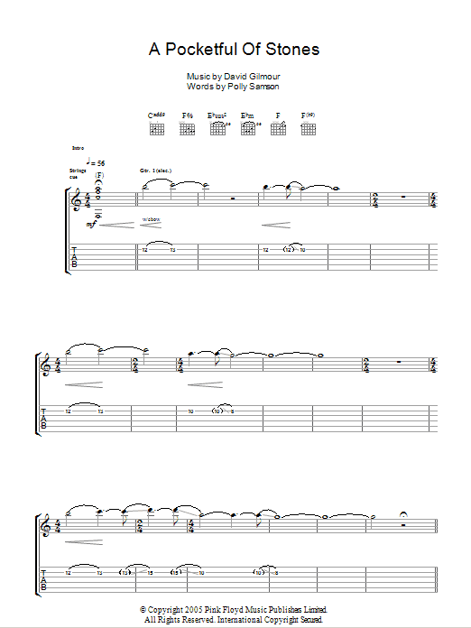 Product gallery: Page 1 of 1 A Pocketful Of Stones, David Gilmour