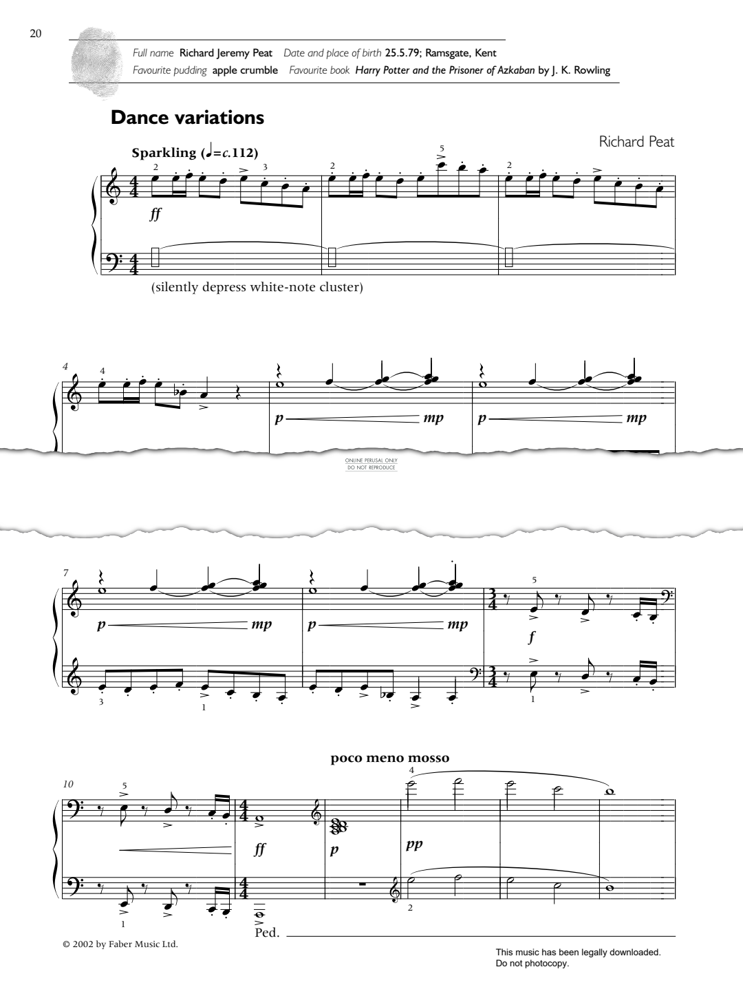 Produktgalerie: Seite 1 von 1 Dance Variations, Richard Peat, Klavier