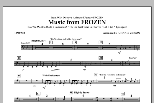 Produktbild zu:  Music from "Frozen" - Timpani - Johnnie Vinson