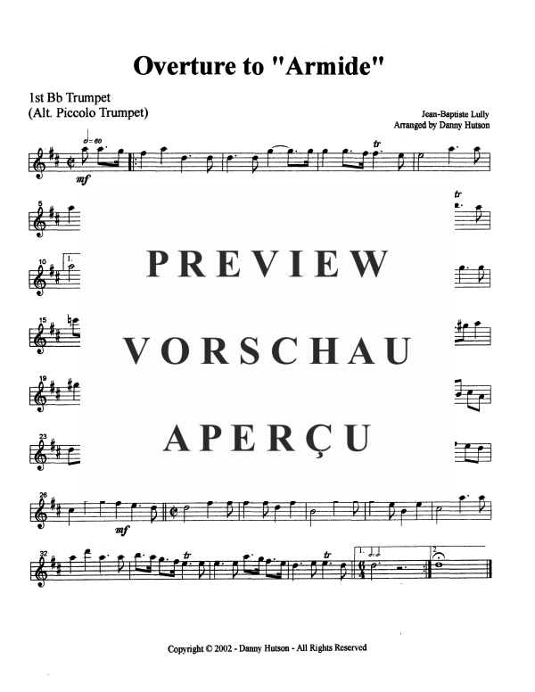 Produktgalerie: Seite 7 von 11 Ouvertüre zu Armide, , Blechbläser Quintett
