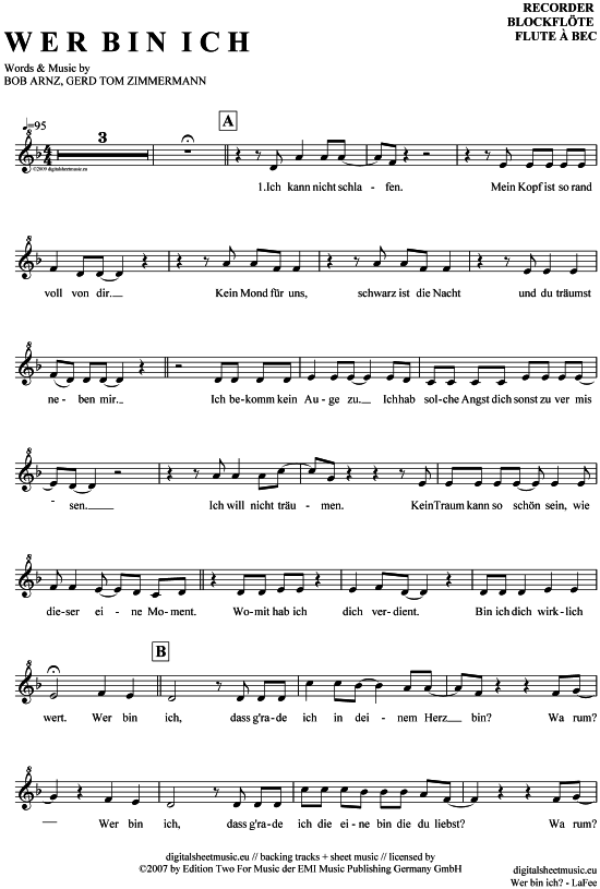 Product gallery: Page 1 of 4 Wer bin ich , LaFee, (recorder)