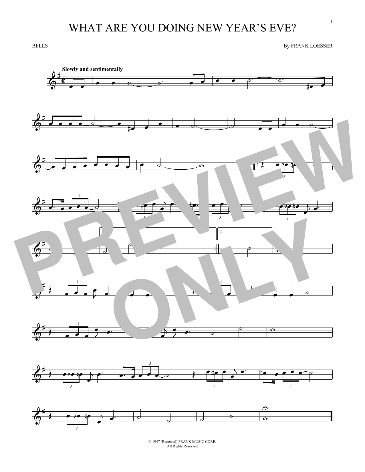 Produktgalerie: Seite 1 von 1 What Are You Doing New Year's Eve?, Frank Loesser, Percussion