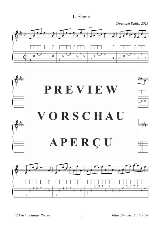 Produktgalerie: Seite 3 von 11 12 poetische Stücke, , Gitarre Solo