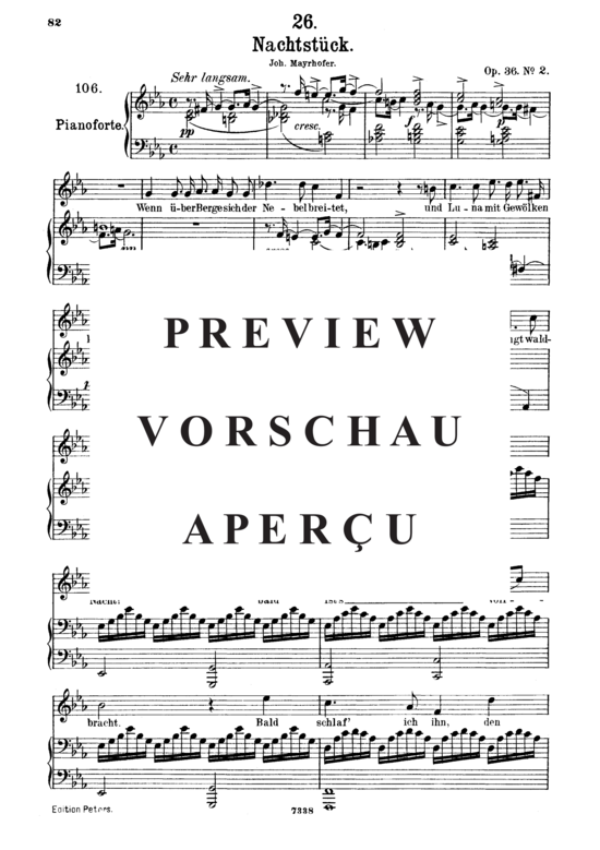 Product gallery: Page 2 of 5 Nachstück D.672, , Medium Voice and Piano