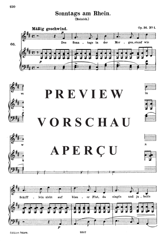 gallery: Sonntags am Rhein, Op.36 No.1 , , (Gesang hoch + Klavier)