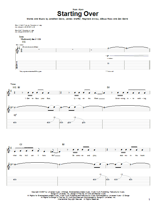 Produktgalerie: Seite 1 von 1 Starting Over, Korn, Gitarre