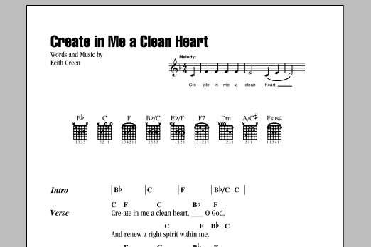 Product picture to: Create In Me A Clean Heart