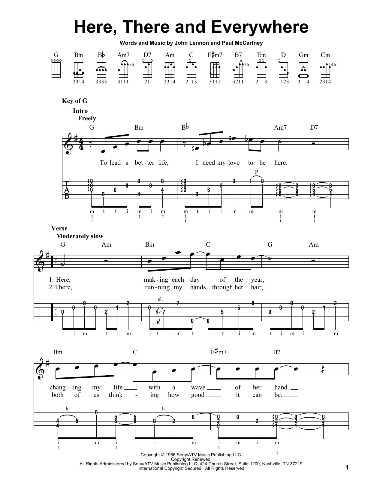 Produktgalerie: Seite 1 von 1 Here, There And Everywhere, The Beatles, Banjo
