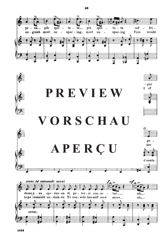 Product gallery: Page 4 of 7 Ogni pena più spietata, Parisotti, Alessandro, Medium Voice and Piano