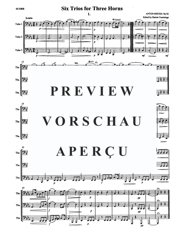 Produktgalerie: Seite 3 von 11 Sechs Trios für drei Hörner, , Tuba Trio