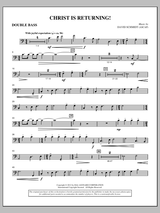 Product picture to: Christ Is Returning! - Double Bass