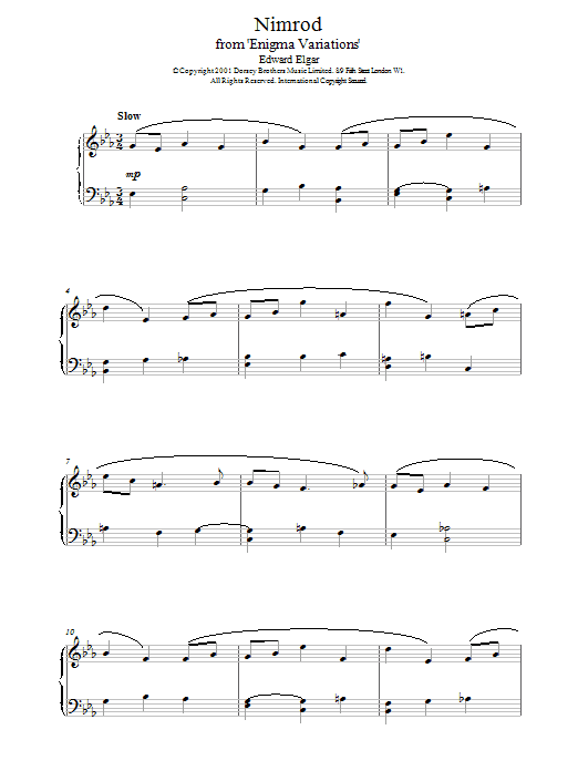 Product gallery: Page 1 of 1 Nimrod from Enigma Variations, Edward Elgar