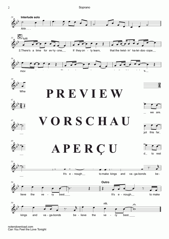 Product gallery: Page 10 of 11 Can You Feel The Love Tonight, John, Elton, Mixed Choir/Ensemble Sab and Piano - Electric Bass & Drum Set Optional
