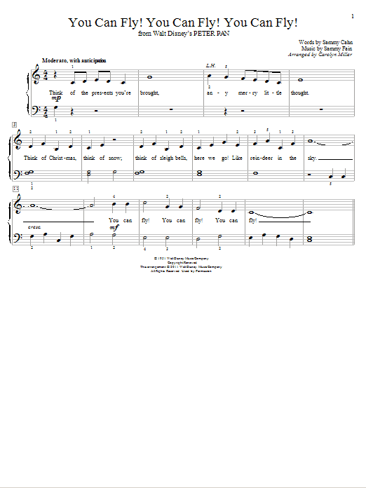 Produktbild zu: You Can Fly! You Can Fly! You Can Fly! (from Peter Pan) (arr. Carolyn Miller)