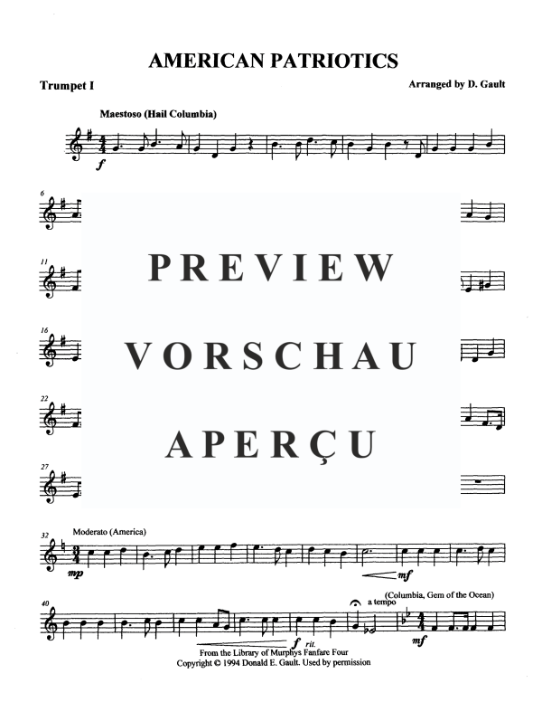 Produktgalerie: Seite 9 von 11 American Patriotics, , Blechbläser Quartett
