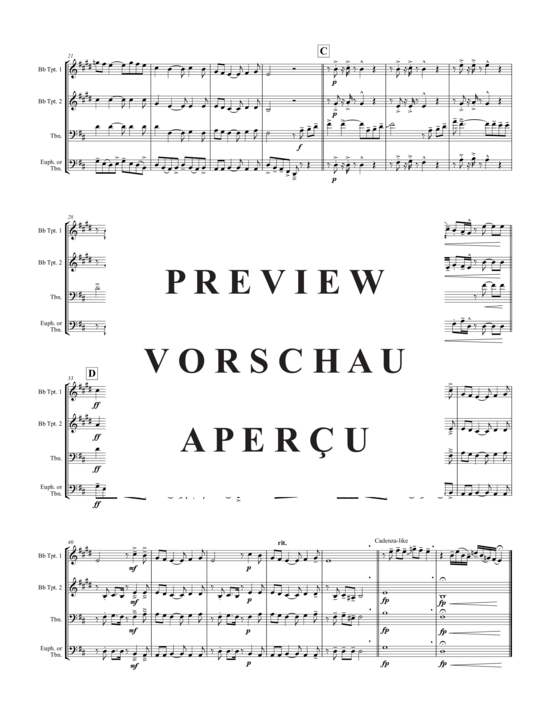 Produktgalerie: Seite 3 von 9 Evry Time I Feel the Spirit, , (2xTrompete in B, Horn in F, Posaune)