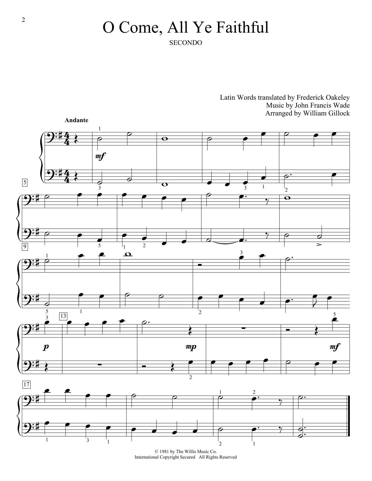 Product gallery: Page 1 of 1 O Come, All Ye Faithful (Adeste Fideles), William Gillock