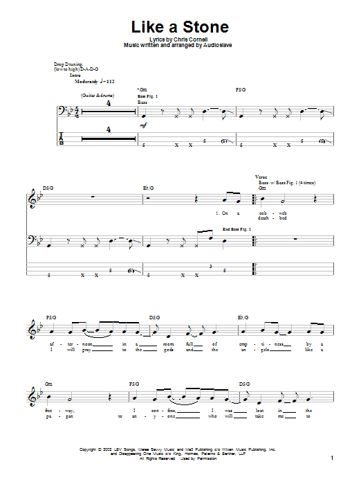 Produktgalerie: Seite 1 von 1 Like A Stone, Audioslave