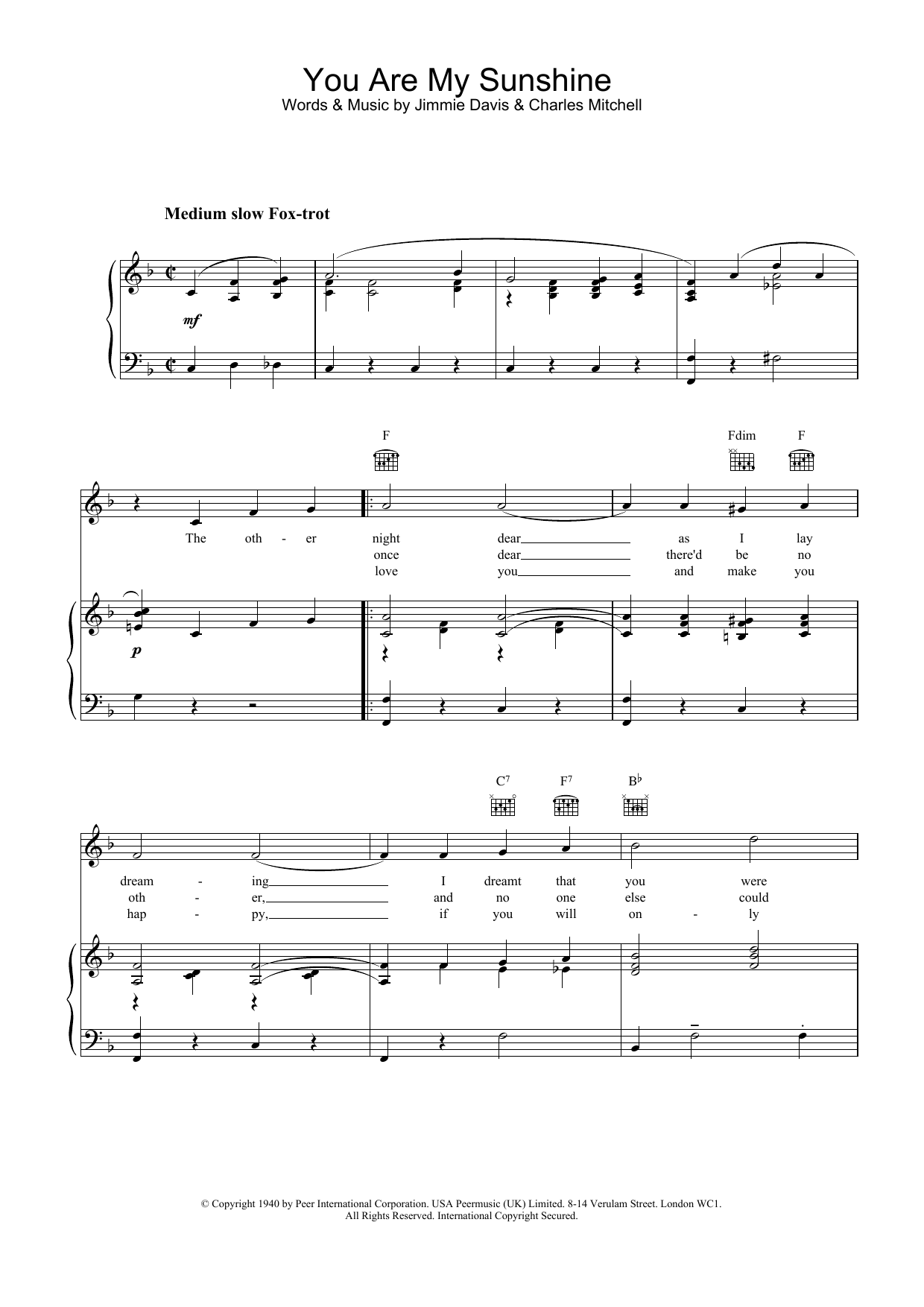 Produktbild zu: You Are My Sunshine