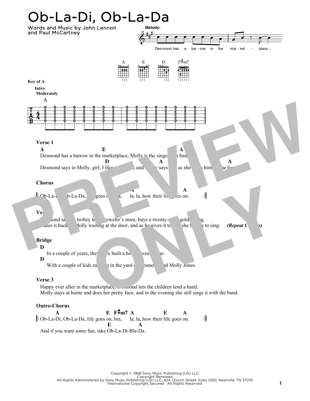 Product gallery: Page 1 of 1 Ob-La-Di, Ob-La-Da, The Beatles