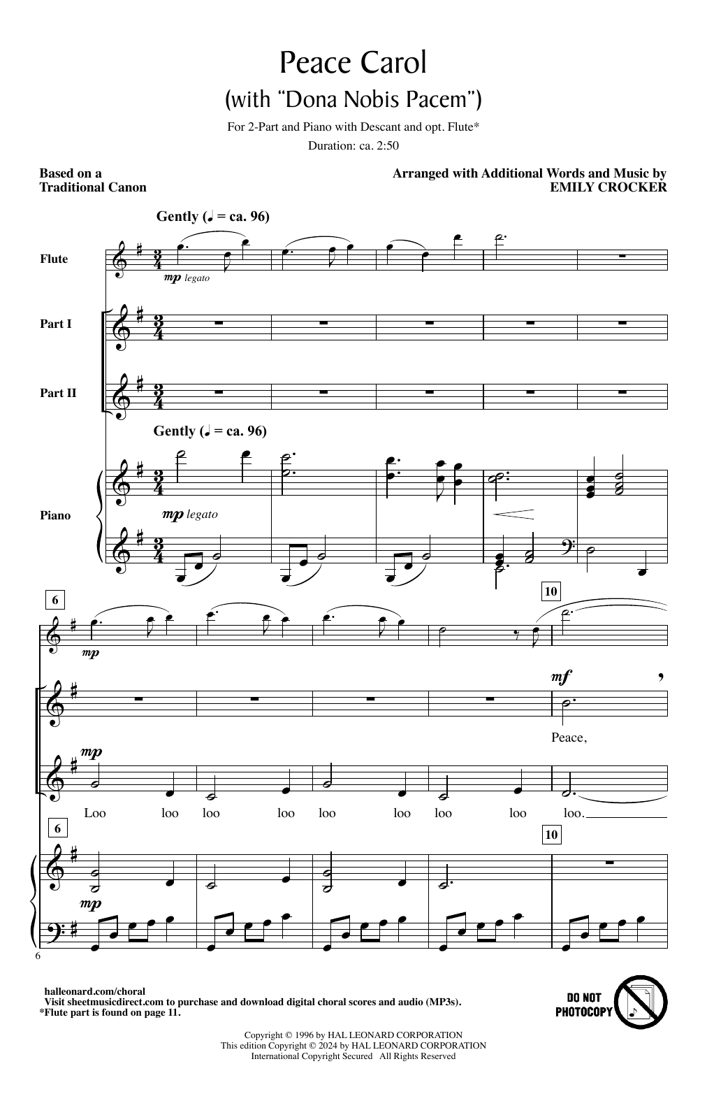 Produktgalerie: Seite 1 von 1 Peace Carol (With Dona Nobis Pacem), Emily Crocker, Chor