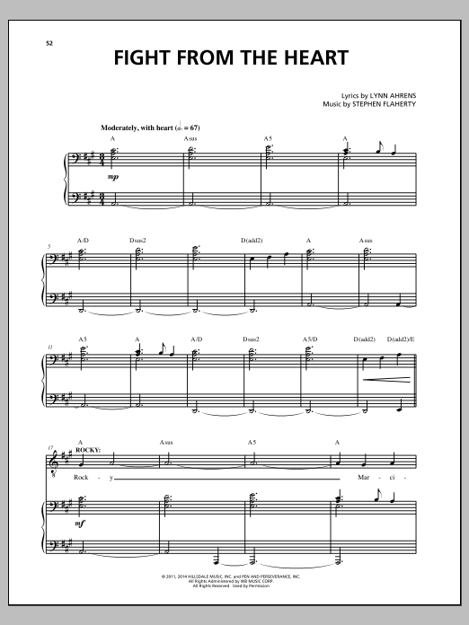 Produktbild zu: Fight From The Heart (from the musical Rocky)