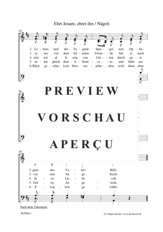 gallery: Ehrt Jesum, ehret ihn, , (Gemischter Chor)