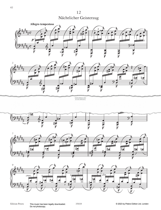 Produktgalerie: Seite 1 von 1 Etude in G-sharp minor, Adolph von Henselt, Klavier