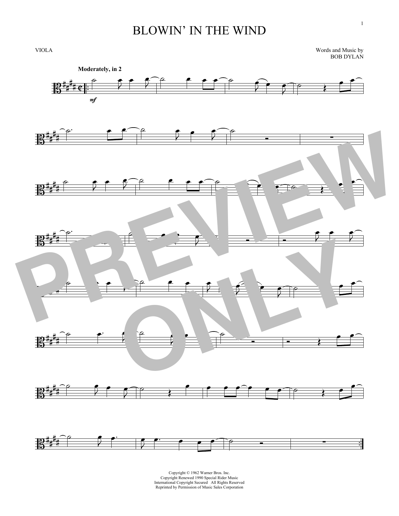 Product gallery: Page 1 of 1 Blowin' In The Wind, Bob Dylan