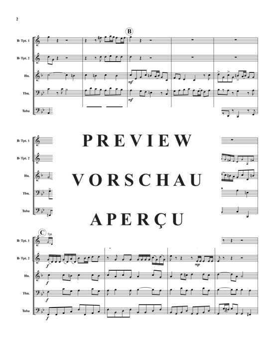 Produktgalerie: Seite 3 von 9 Moderato aus Concerto XV , , (Blechbläserquintett)