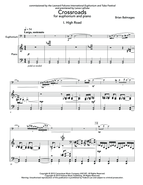 Product gallery: Page 1 of 11 Crossroads, , (euphonium and piano)