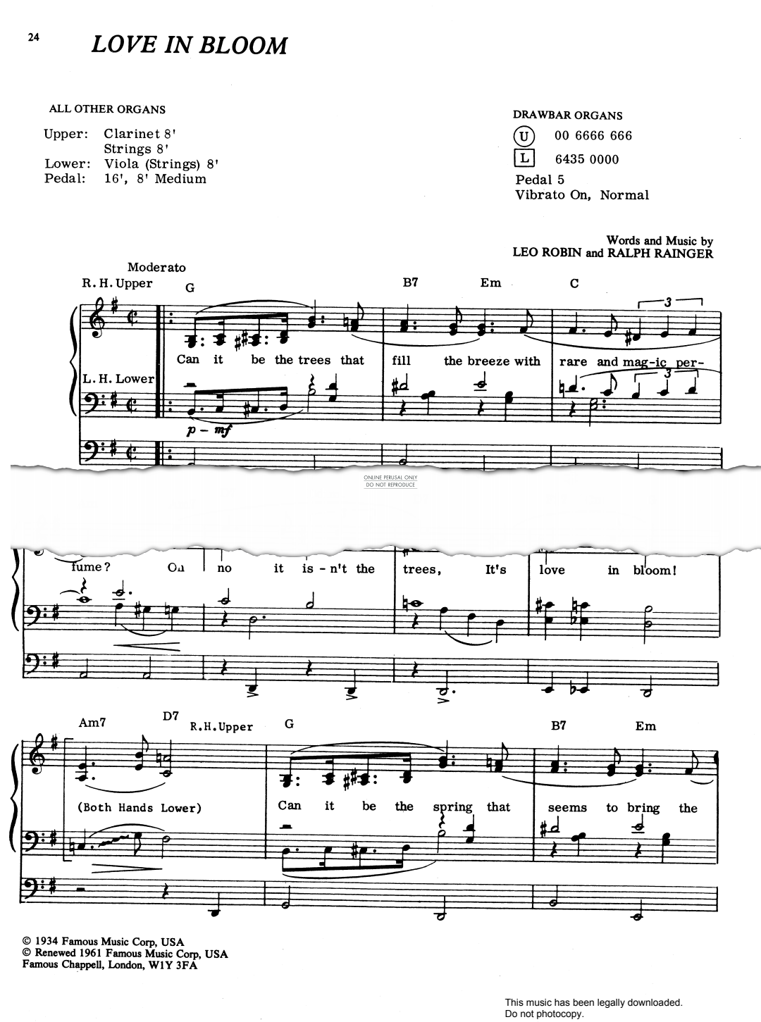 Product gallery: Page 1 of 1 Love In Bloom, Ralph Rainger