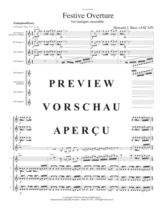 Product gallery: Page 6 of 21 Festive Overture , , (8 trumpets in Bb)