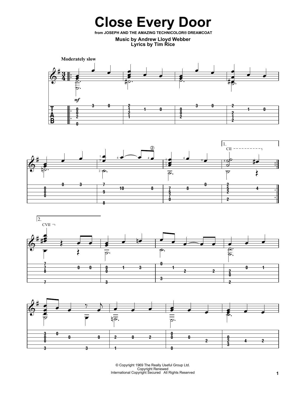 Produktbild zu: Close Every Door (from Joseph and the Amazing Technicolor Dreamcoat)
