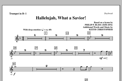 Produktbild zu: Hallelujah, What A Savior! - Bb Trumpet 1