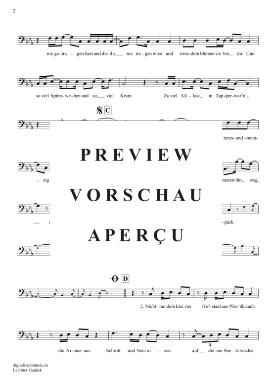 Product gallery: Page 3 of 4 Leichtes Gepäck , Silbermond, (Posaune / Bariton)