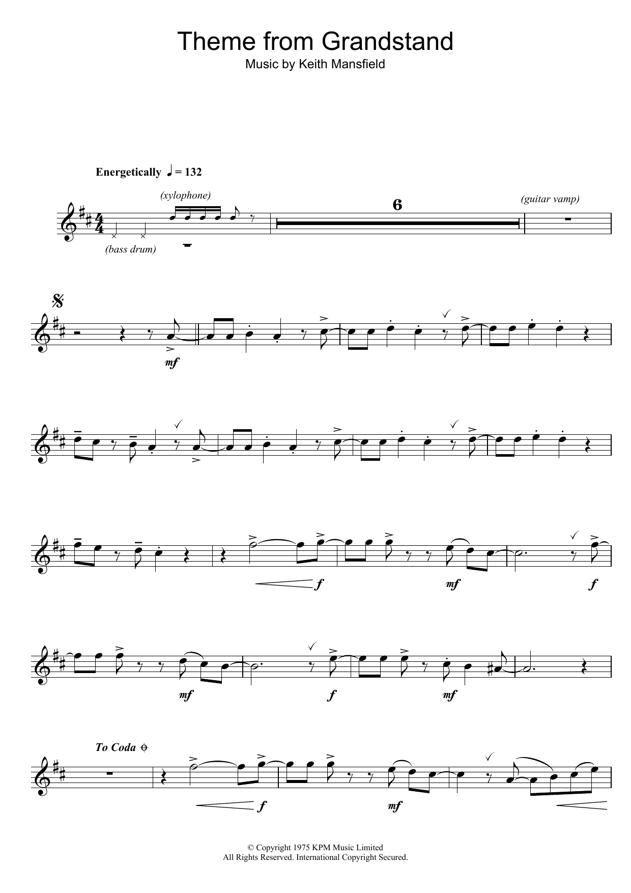 Product gallery: Page 1 of 1 Theme from Grandstand, Keith Mansfield