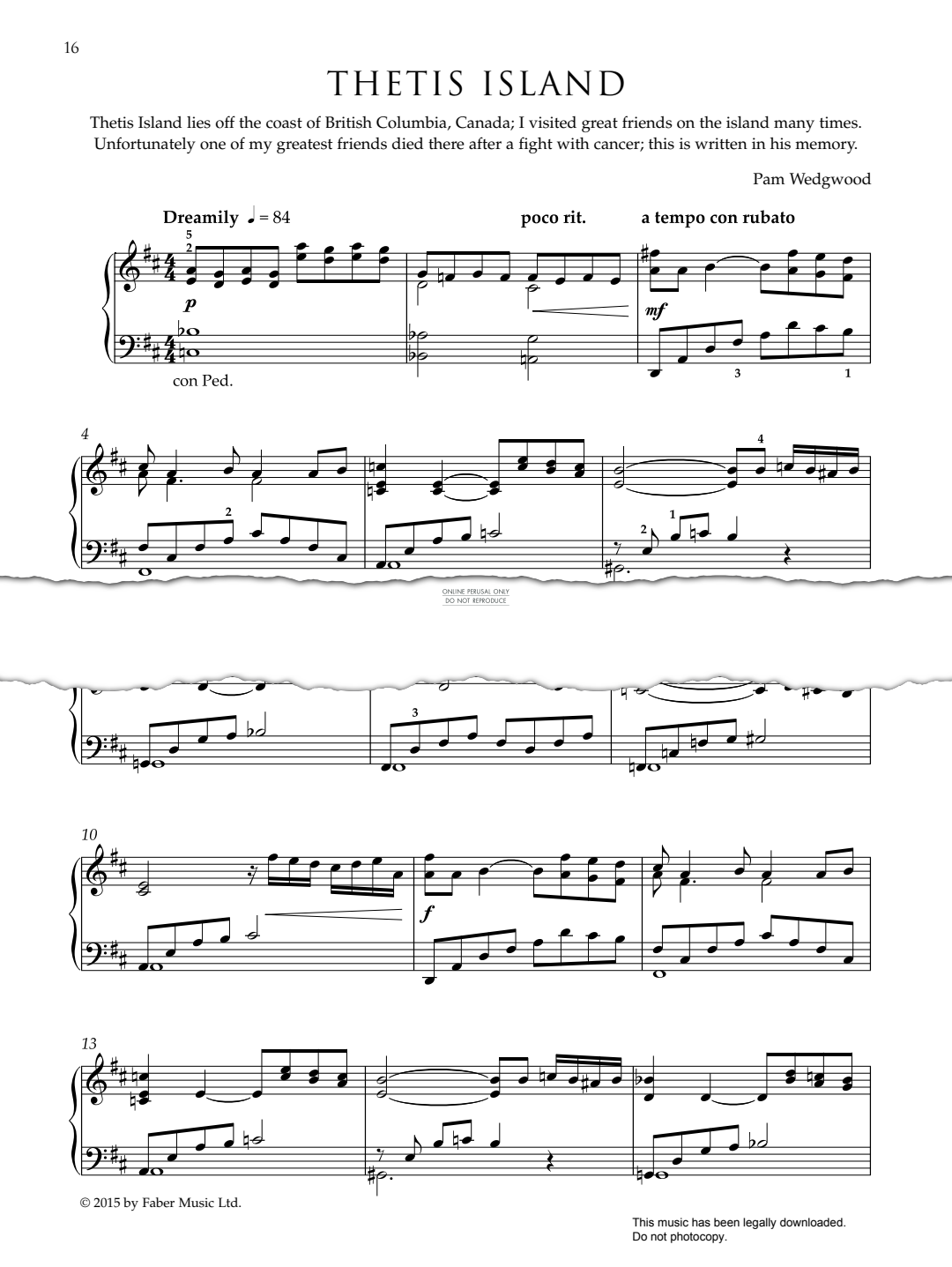 gallery: Thetis Island (From 'After Hours On My Travels'), Pam Wedgwood, Klavier