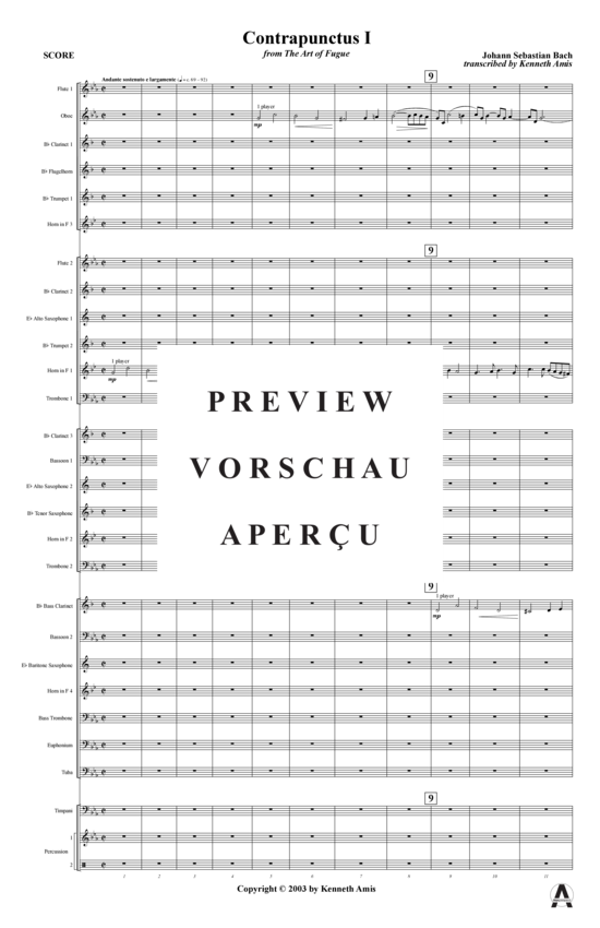 gallery: Contrapunctus 1 aus Kunst der Fuge , , (Concert Band)