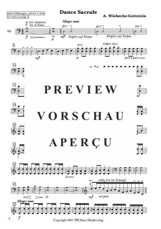 gallery: Dance Sacrale, , Violine und Kontrabass