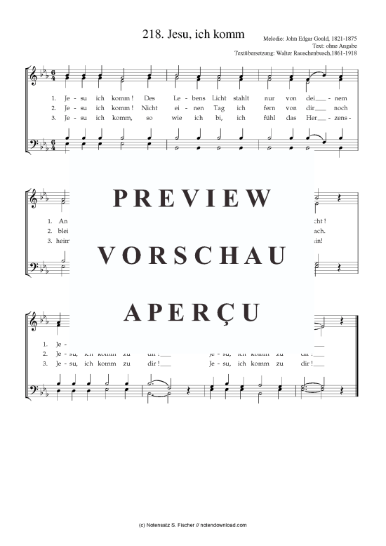 Product picture to: Jesu, ich komm John Edgar Gould, 1821-1875