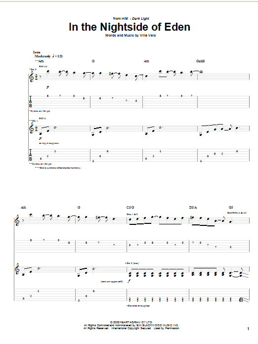 Produktgalerie: Seite 1 von 1 In The Nightside Of Eden, HIM, Gitarre