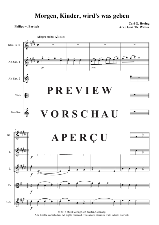 Produktgalerie: Seite 10 von 11 Morgen, Kinder, wird´s was geben , , (flexibles Quintett)